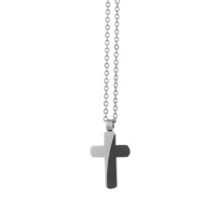Men's Necklace Cross AD-KD245B Visetti Steel 316L
